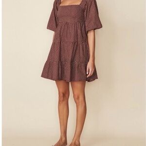 Faithfull the Brand Brown Polka Dot Dress